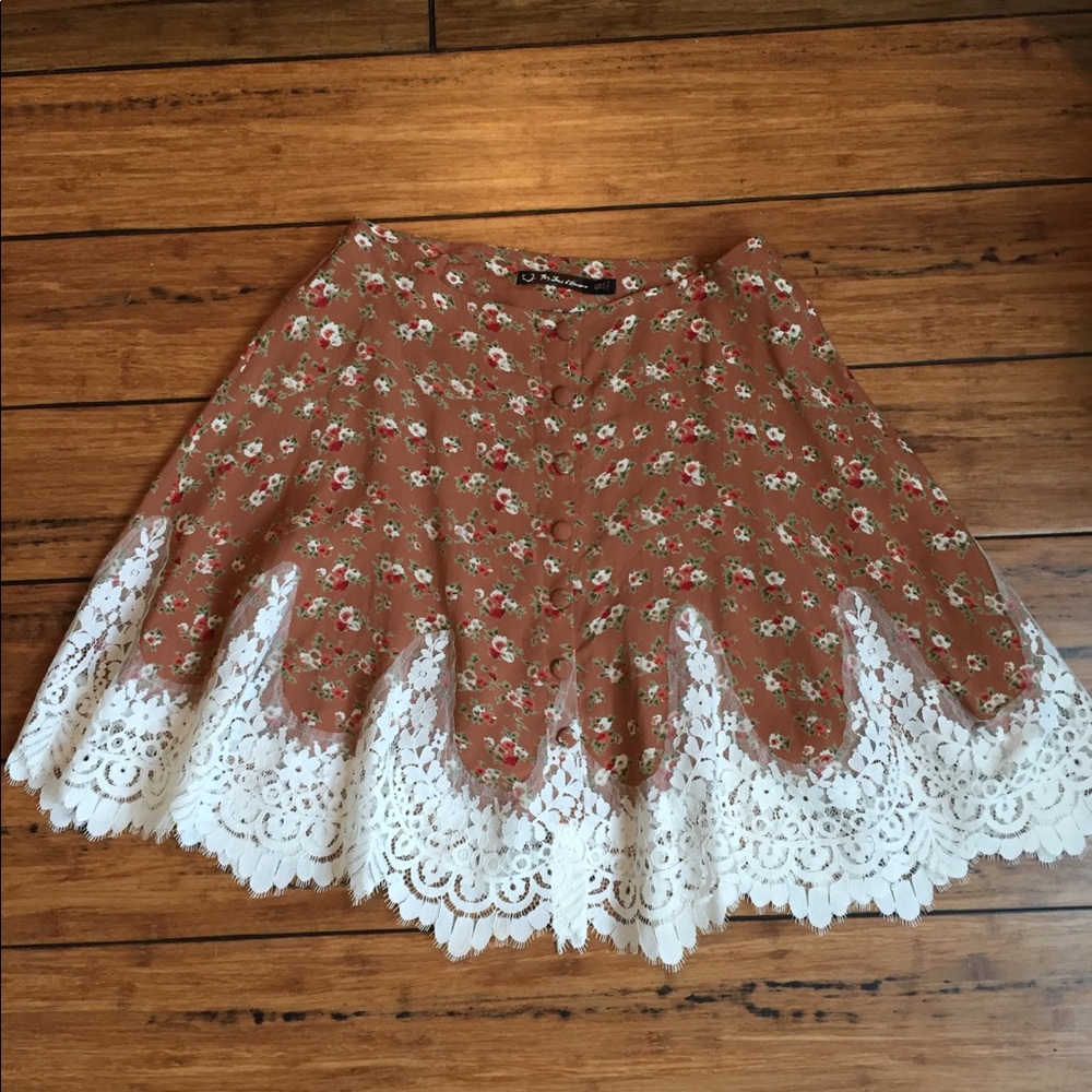 For Love and Lemons skirt in country floral